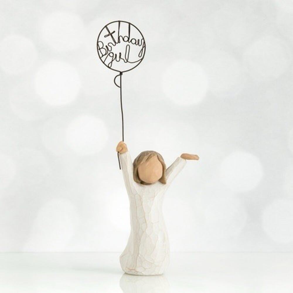 Willow Tree Birthday Girl Wire Balloon Figurine #26164 Susan Lordi 2005 Demdaco